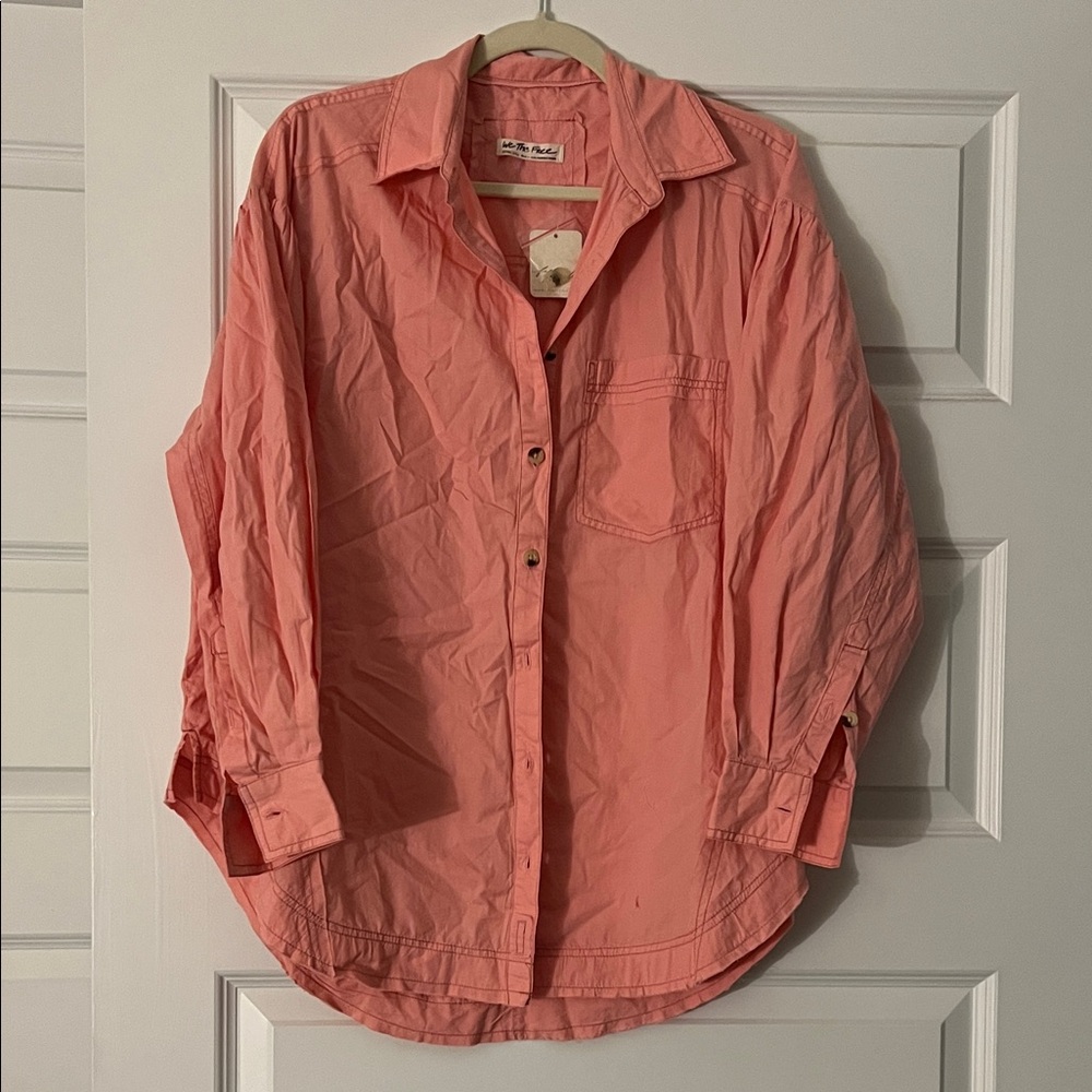 Free People Poplin Button-Up